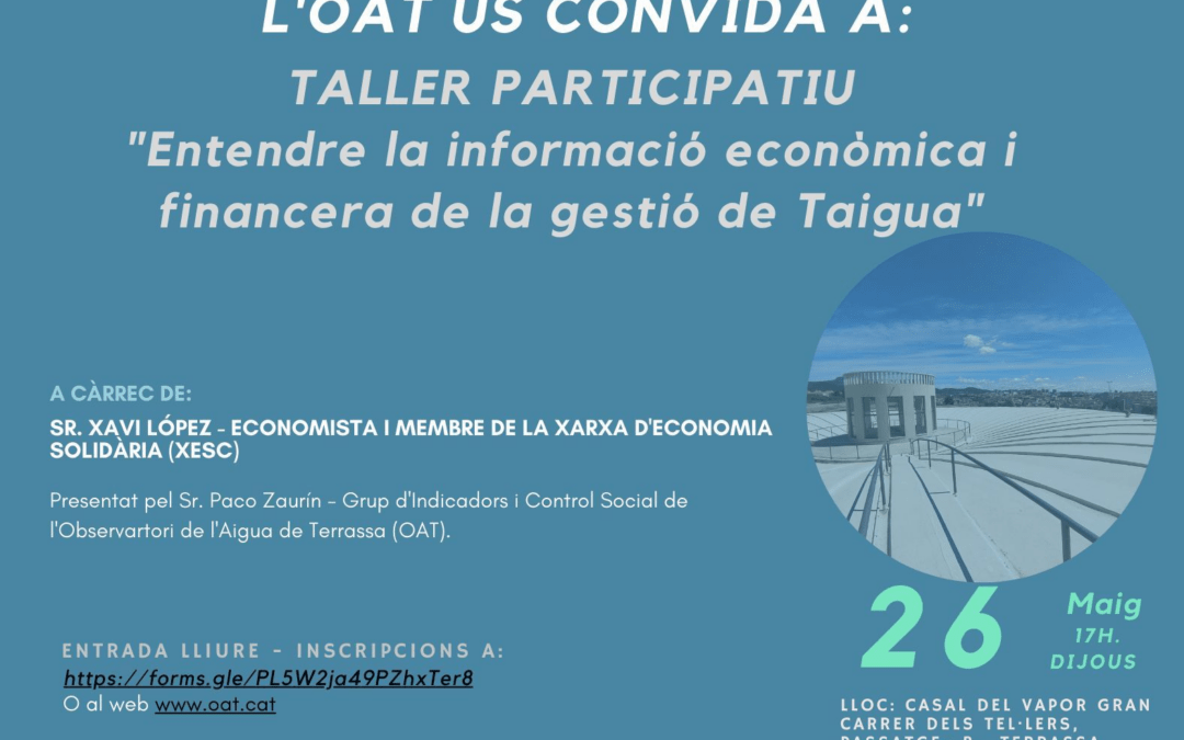 Taller per entendre la informació econòmica i financera de TAIGUA