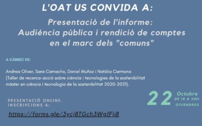 Presentación del informe: Audiencia pública y rendición de cuentas en el marco de los «comunes»