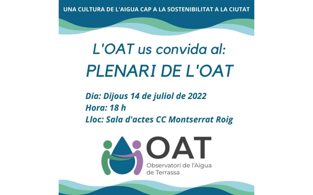 ¡Ven al Plenario de verano del OAT!