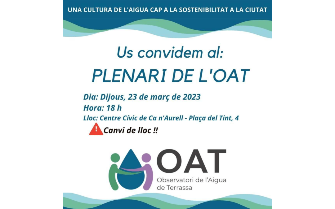 Vine al Plenari de l’OAT. El primer de 2023!