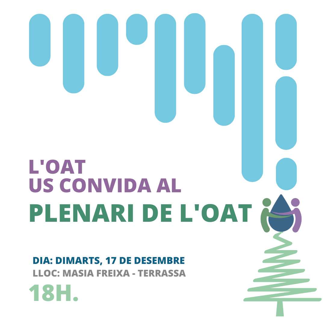🌊¿Quieres saber qué ha hecho OAT este año? Ven y participa en la Nueva Cultura del agua en Terrassa💧👍🏾