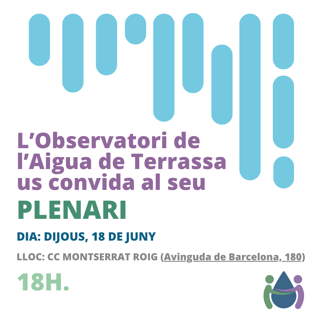 Vine al proper plenari del 18 de Juny, obert a tota la ciutadania